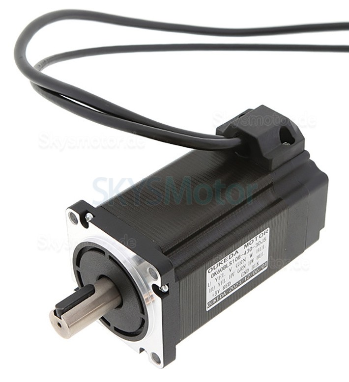 300W 24V/48V Bürstenlose DC Motor & BLDC Motorsteuerung Kit OK60BLS108-430-30J5+OK3BL30ZR 95,55Ncm 3000U/min 3 Phasen